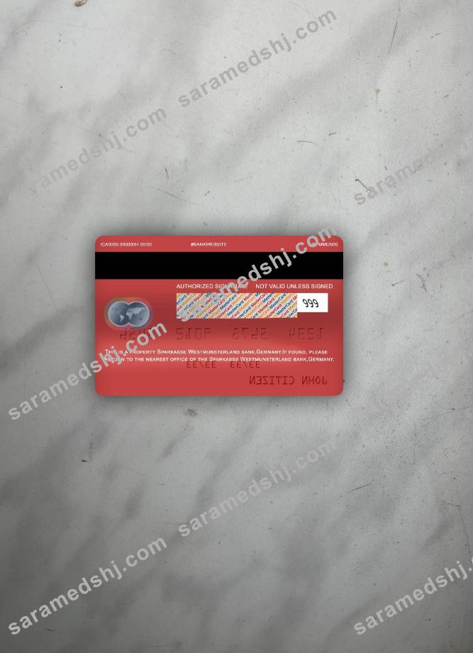 Germany Sparkasse Westmunsterland bank mastercard photolook back